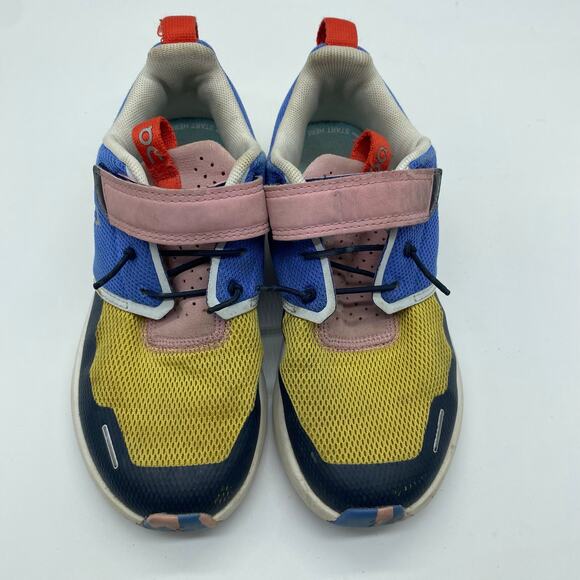 On Cloud Girls size K12 Ultramarine Colorful Cloudtec Velcro Shoes Sneakers - Picture 5 of 8